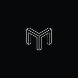 Professional Innovative 3D Initial M logo and MM logo. Letter MY YM Minimal elegant Monogram. Premium Business Artistic Alphabet symbol and sign