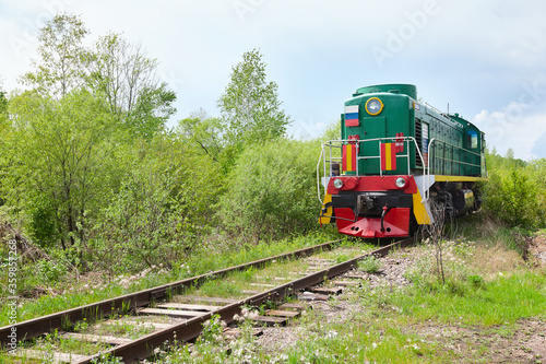 Old train in nature, Russia