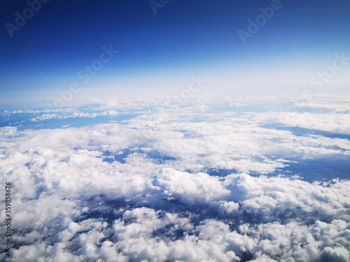 clouds from the aircraft