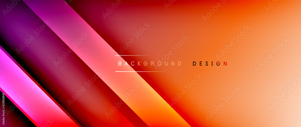 Bright gradient neon lines abstract background