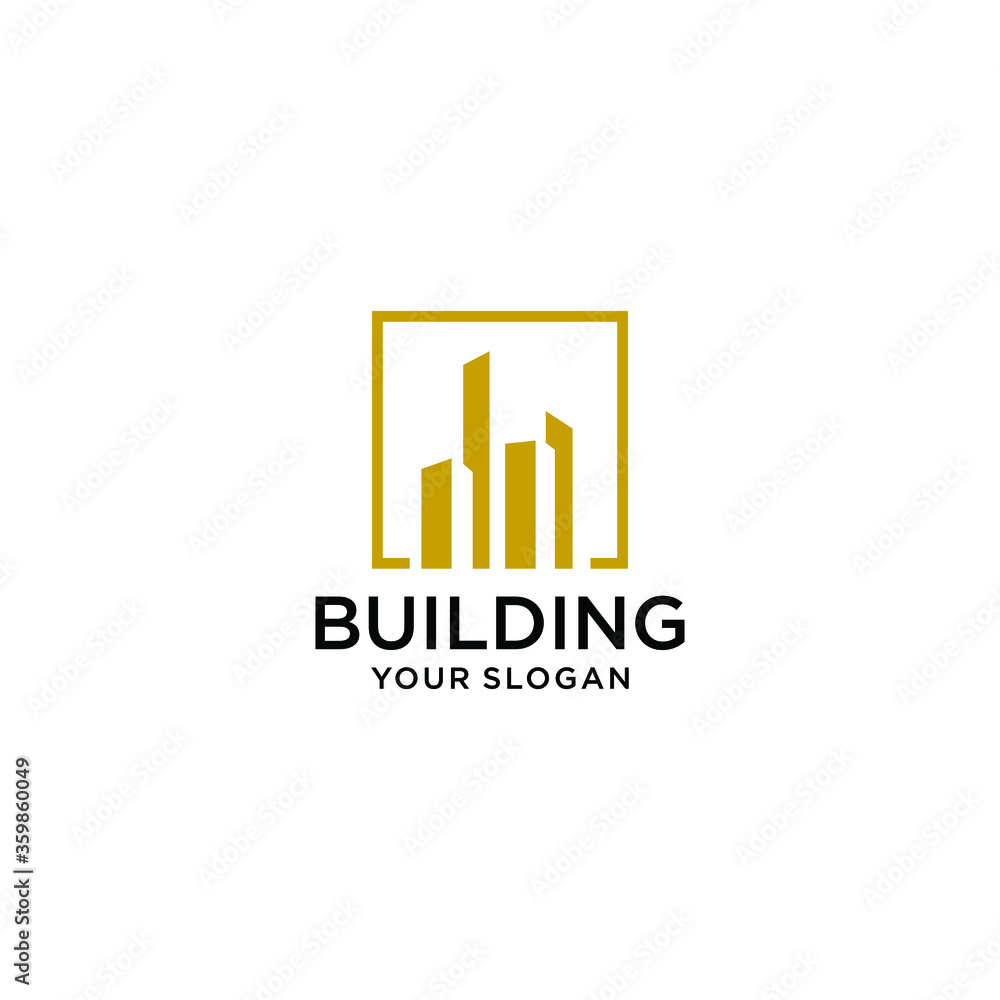 building construction logo, modern, unique, clean