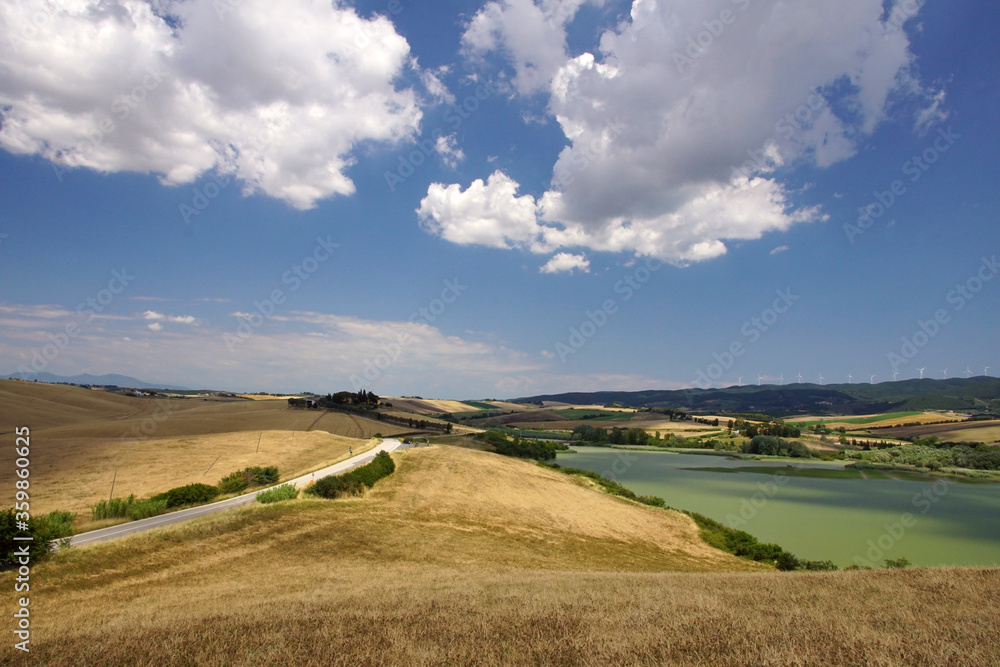rural landscape with river