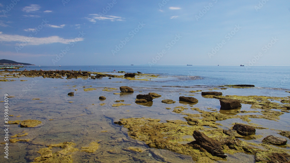 view of the beach in italy