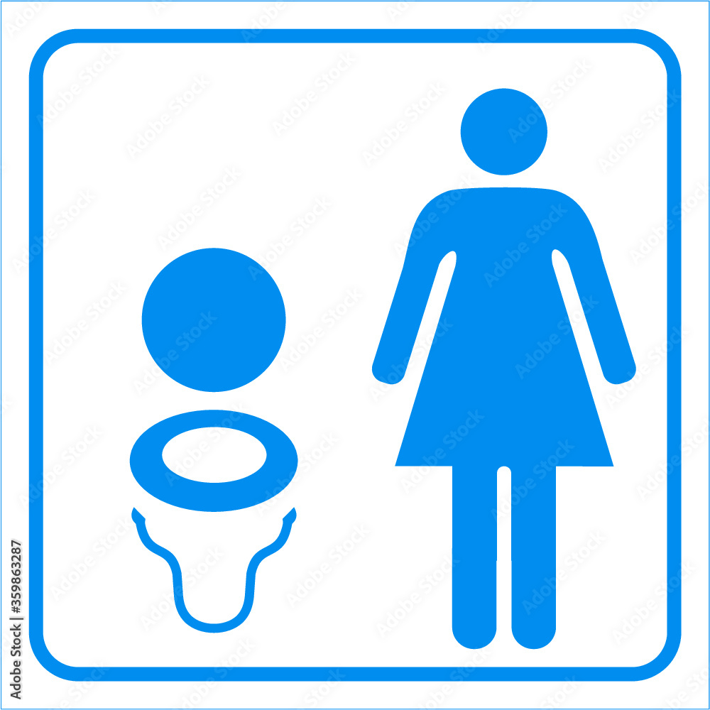 Fototapeta premium Woman toilet room