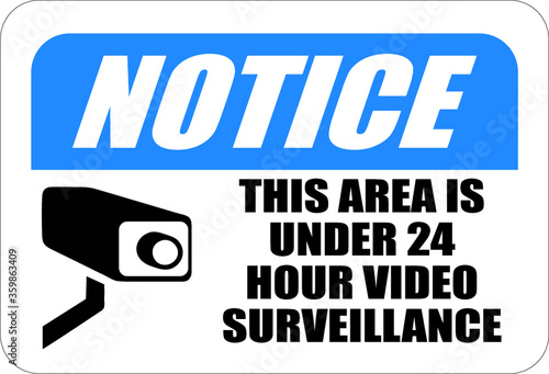 Notice surveillance sign