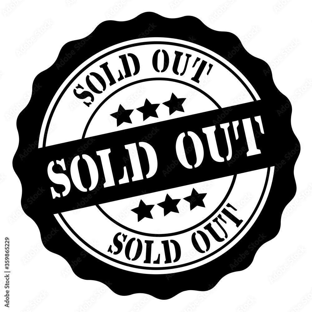 Obraz premium Sold out Stamp. Eps10 Vector Badge.