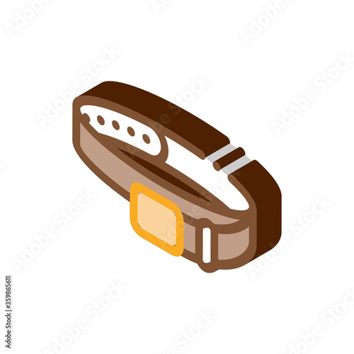 leather belt icon vector. isometric leather belt sign. color isolated symbol illustration