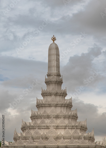 Bangkok  Thailand - Jun 19  2020   Beautiful Thai architecture of buildings in The Temple of the Emerald Buddha  the most sacred Buddhist temple in Thailand.