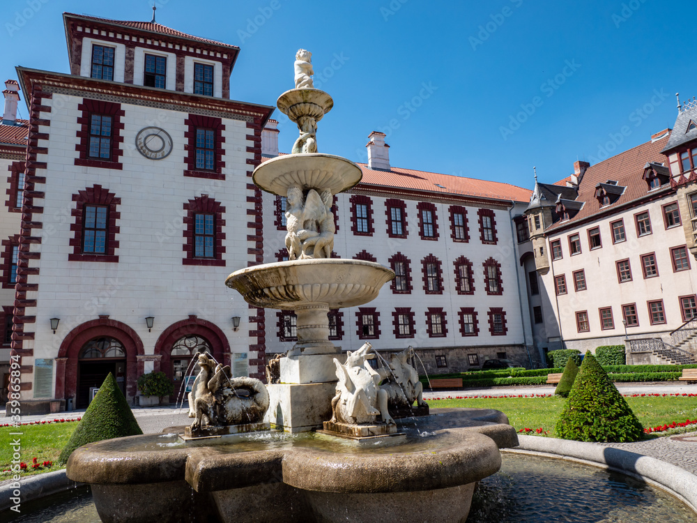 Rathaus und Museum in Meiningen Thüringen