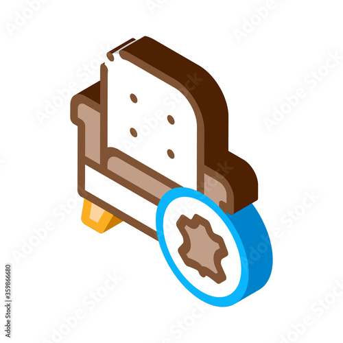 leather armchair icon vector. isometric leather armchair sign. color isolated symbol illustration