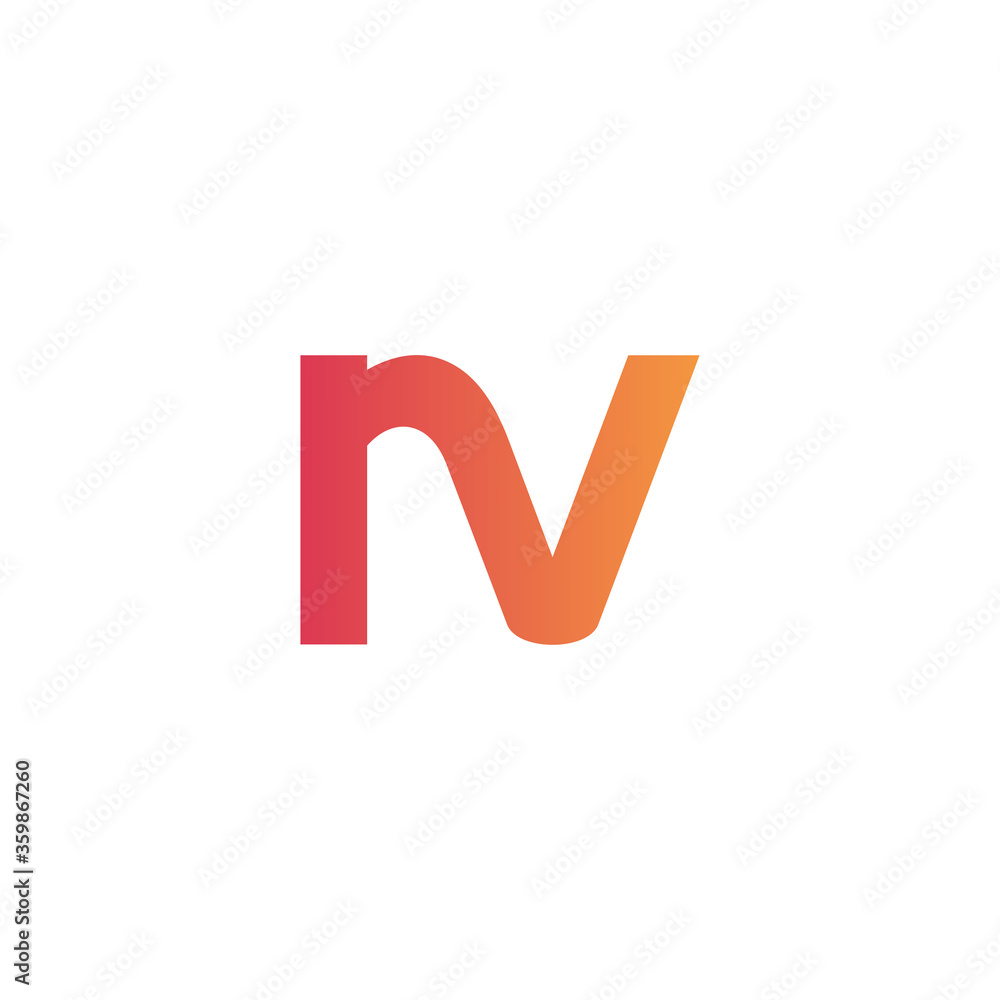 initial letter r and v, rv, vr logo, lowercase monogram line art style design template initial letter r and v, rv, vr logo, lowercase monogram line art style design template