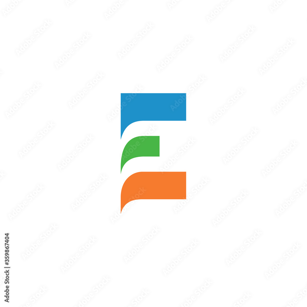 initial letter E logo, line art style design template initial letter E logo, line art style design template