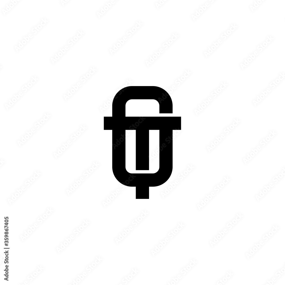 initial letter O and T, OT, TO logo, monogram line art style design template initial letter O and T, OT, TO logo, monogram line art style design template