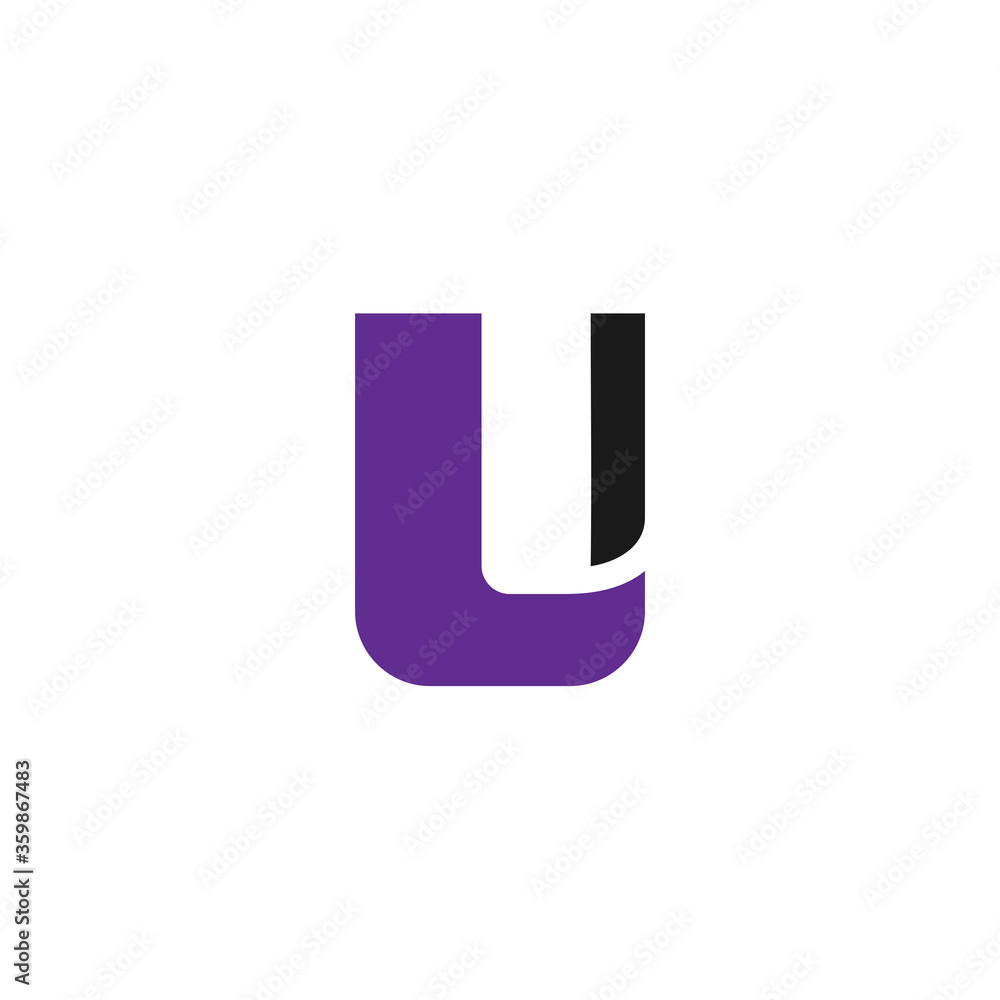 initial letter U logo, line art style design template initial letter U logo, line art style design template