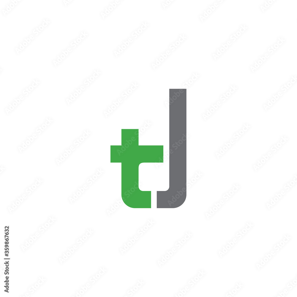 Obraz premium initial letter t and d, td, dt logo, lowercase monogram line art style design template