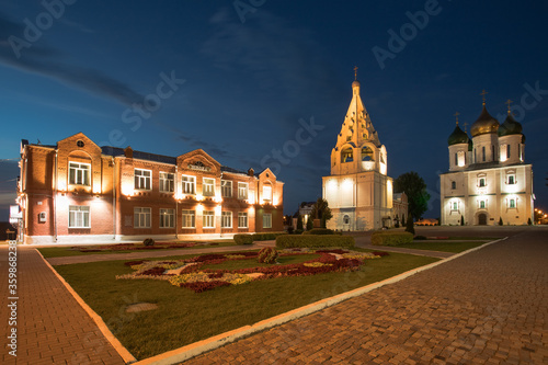 School  Cathedral Of Assumption And Bell Towers On Cathedral Square In Summer In Kolomna  Moscow Region  Russia.