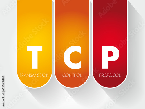 TCP - Transmission Control Protocol acronym, technology concept background