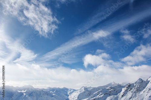 clouds over the mountains