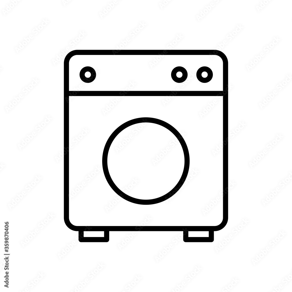 Washing machine line icon Washing machine line icon