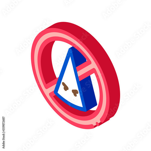 ku klux klan crossed out sign icon vector. isometric ku klux klan crossed out sign sign. color isolated symbol illustration