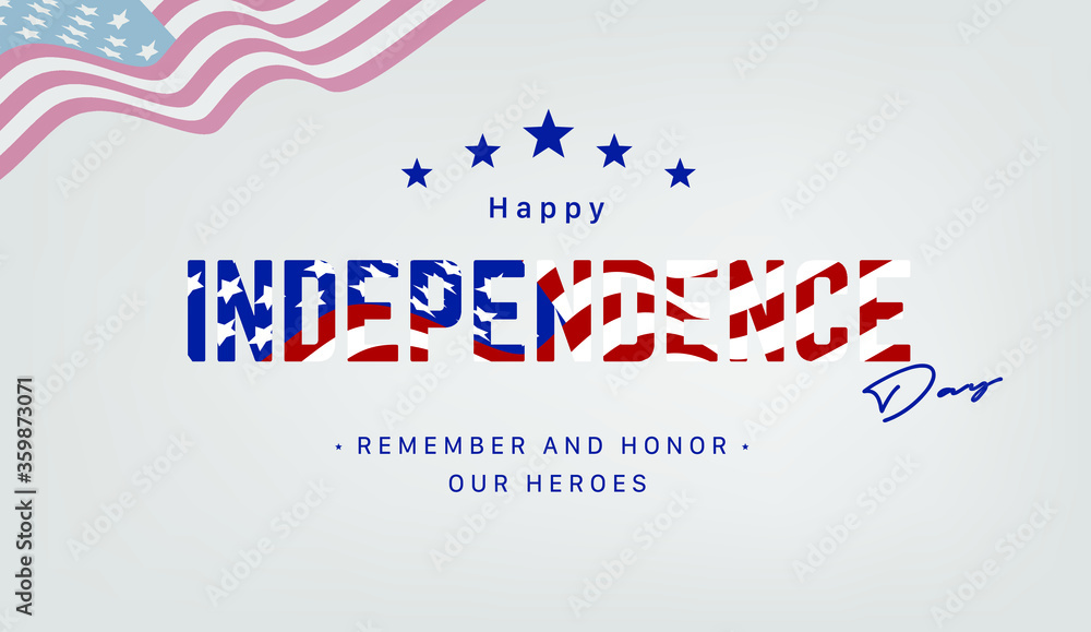 American independence day , American independence day with flag in the top corner, dark blue background and stars of united states of america American independence day , American independence day with flag in the top corner, dark blue background and stars of united states of america