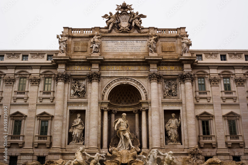 The sublime and famous Trevi Fountain in Rome The sublime and famous Trevi Fountain in Rome