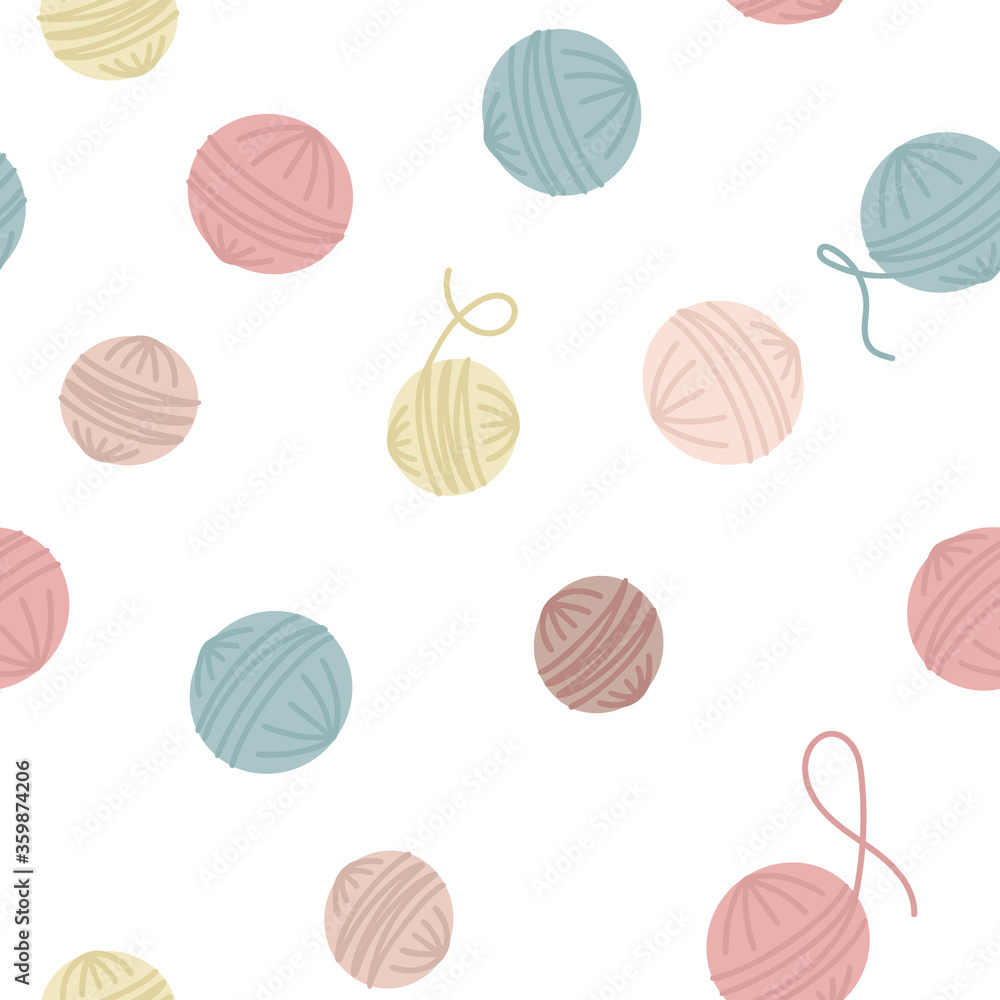 Ball of thread seamless pattern Ball of thread seamless pattern