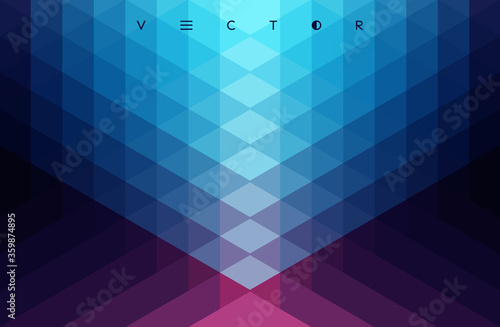 Abstract geometrical background. Polygonal pattern with color triangles. 3d vector illustration for advertising, marketing and presentation.