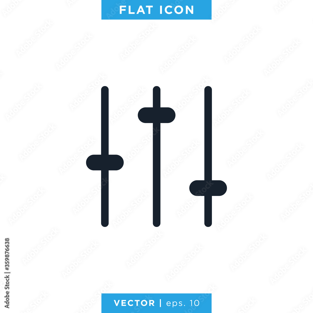 Equalizer, Audio Music Icon Vector Design Template. Equalizer, Audio Music Icon Vector Design Template.