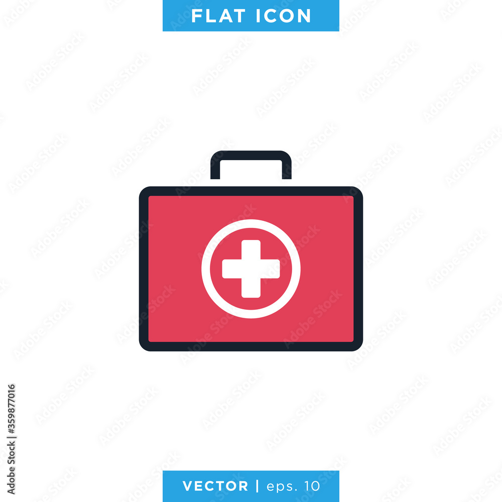 First Aid Kit Icon Vector Design Template. Medical Bag Sign First Aid Kit Icon Vector Design Template. Medical Bag Sign