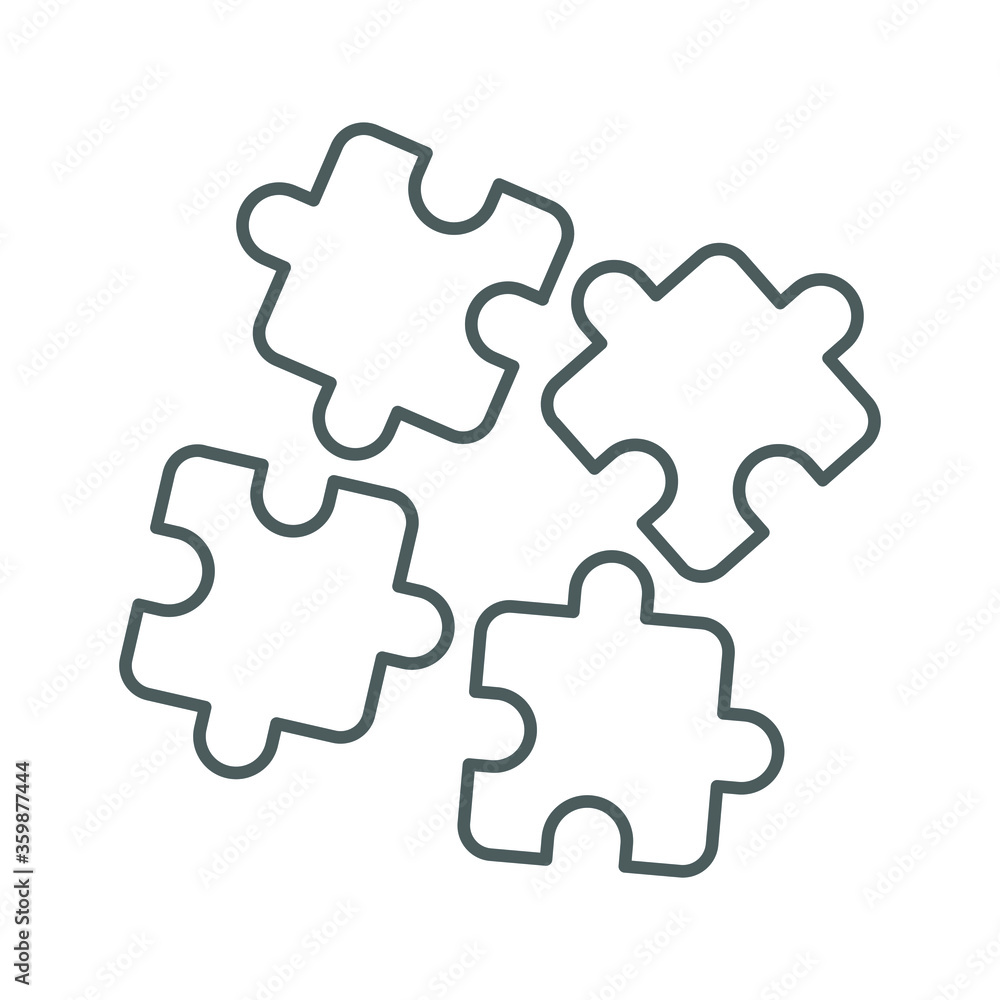 Solution, game, puzzle, strategy line icon Solution, game, puzzle, strategy line icon
