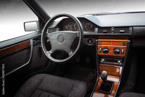 The interior of the car