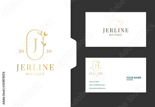 beautiful feminine logo design vector. fashion logo concept. modern design.