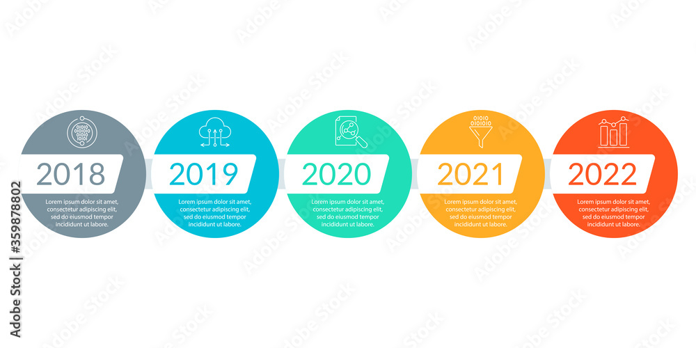5 steps, option or levels infographic design with business icons. Vertical timeline info graphic template for presentation, information brochure, banner, workflow layout. Vector illustration. 5 steps, option or levels infographic design with business icons. Vertical timeline info graphic template for presentation, information brochure, banner, workflow layout. Vector illustration.