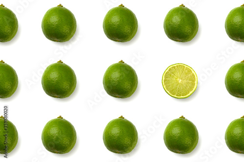 lime with shadow on a white background 3