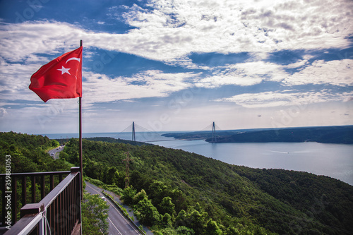 Observation platform with view of Bosphorus and Yavuz Sultan Selim bridge © Irina Lepneva