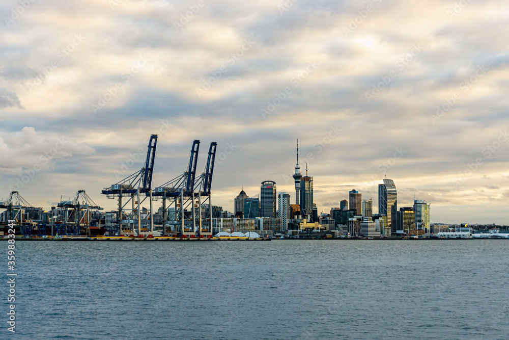Cranes in Auckland port