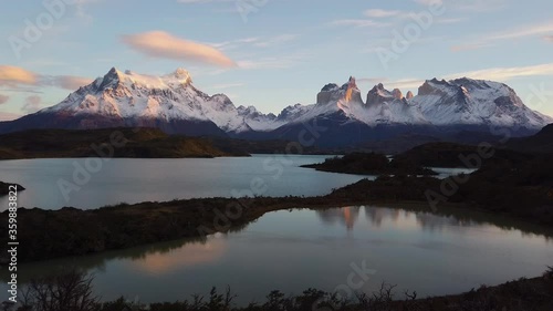 Mount Payne Grande, Nordenskjold Lake in Chile, Patagonia. View of Mount Payne Grande photo