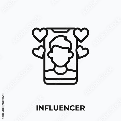 influencer icon vector. influencer sign symbol