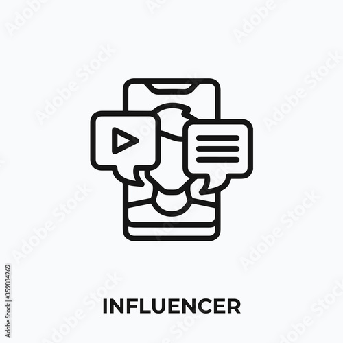 influencer icon vector. influencer sign symbol
