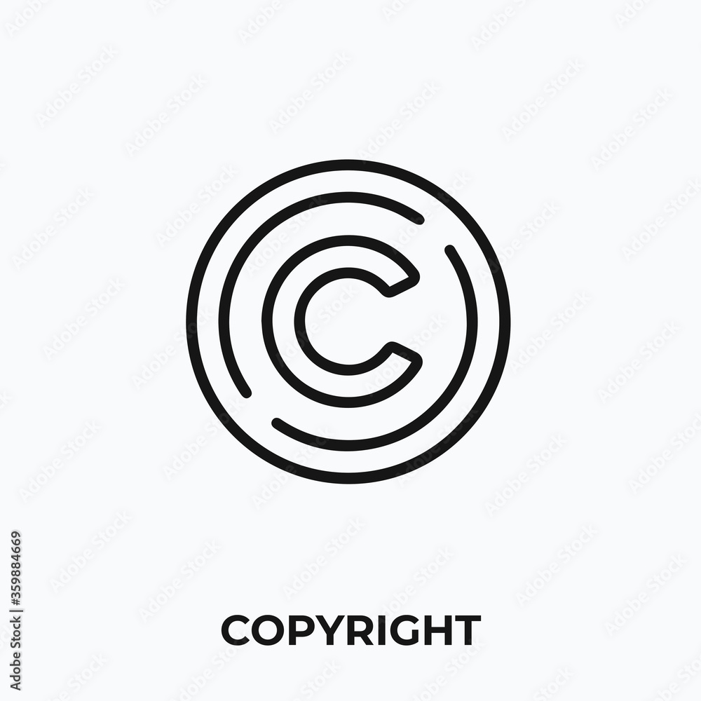 copyright icon vector. copyright sign symbol copyright icon vector. copyright sign symbol