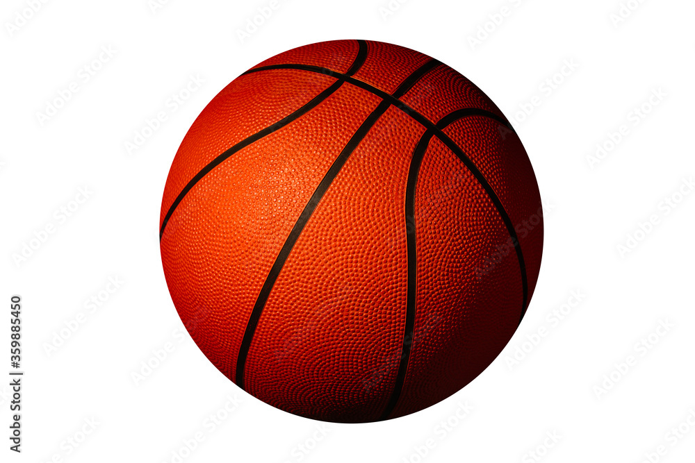 Basketball isolated on a white background as a sports and fitness symbol
