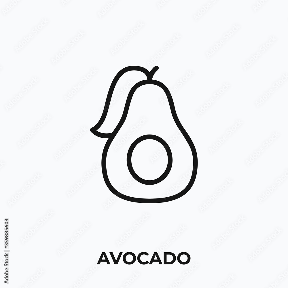 avocado icon vector. avocado sign symbol avocado icon vector. avocado sign symbol