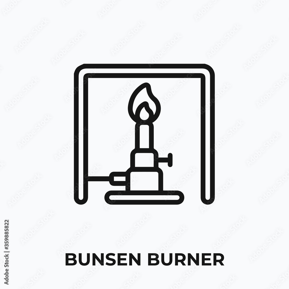 Bunsen burner icon vector. Bunsen burner sign symbol Bunsen burner icon vector. Bunsen burner sign symbol