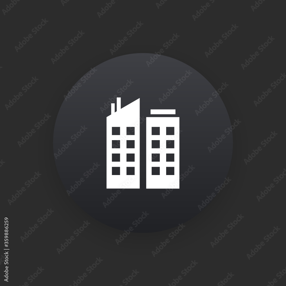 Building - Matte Black Web Button Building - Matte Black Web Button