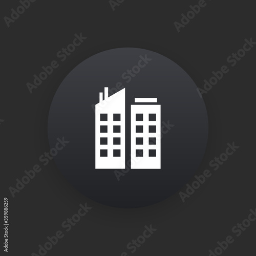 Building -  Matte Black Web Button