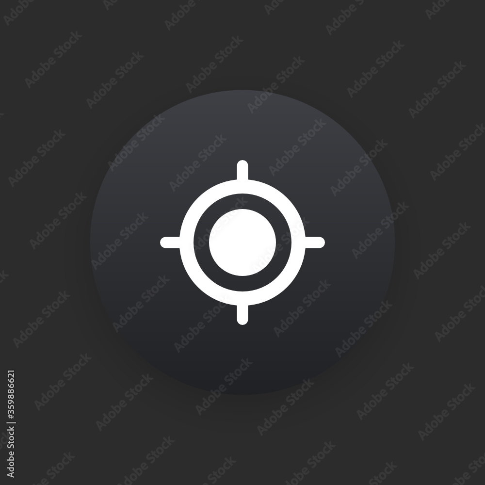 Location Target - Matte Black Web Button Location Target - Matte Black Web Button