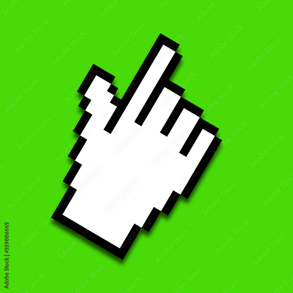 Mauszeiger, Hand mit Zeigefinger als Illustration Mauszeiger, Hand mit Zeigefinger als Illustration