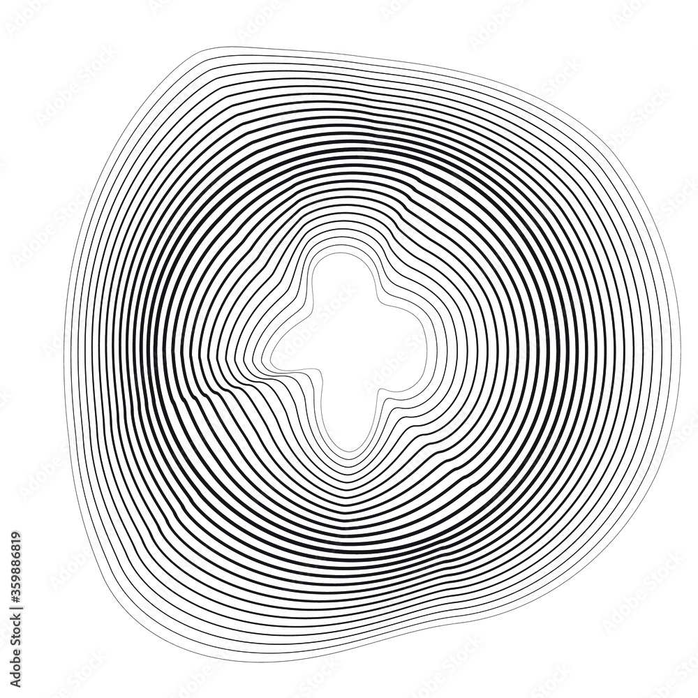 Flow Lines in Circle Form . Spiral Vector Illustration .Technology round Logo . Design element . Abstract Geometric shape . Striped border frame Flow Lines in Circle Form . Spiral Vector Illustration .Technology round Logo . Design element . Abstract Geometric shape . Striped border frame