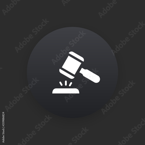 Law -  Matte Black Web Button